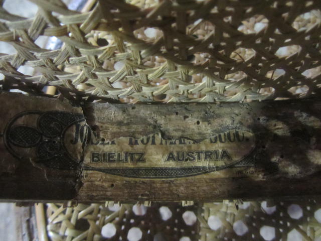 Josef Hofmann Bentwood Chair Label