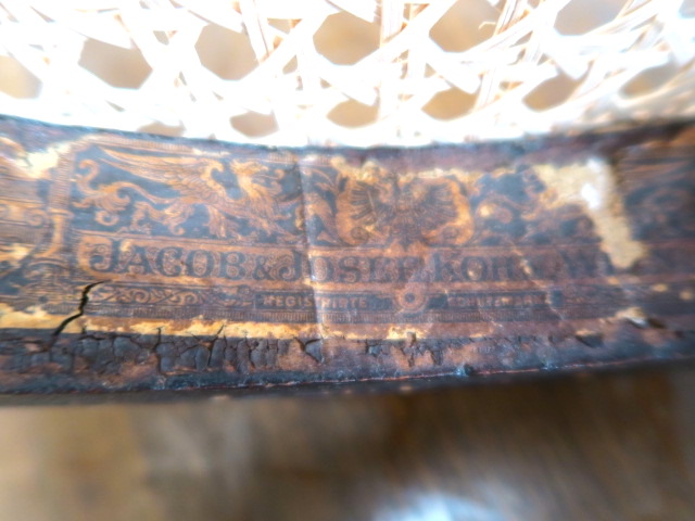 Photo of Label of Thonet Bentwood Chair
