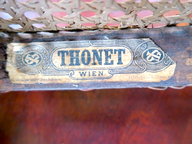 Photo of Label of Thonet Bentwood Chair