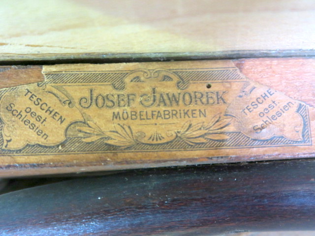 Jaworek Bentwood Chair label