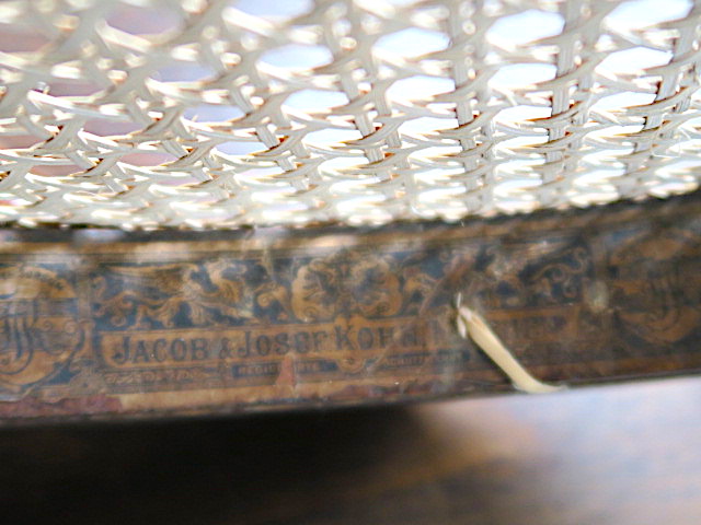 J&J Kohn Wien Bentwood Chair Label
